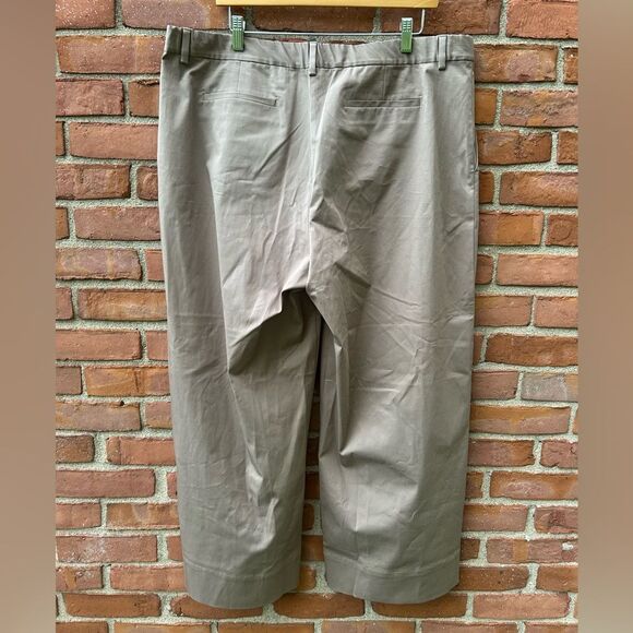 Eileen Fisher Stretch Cotton Twill Wide Leg Trouser Pant Cocoa - Picture 5 of 10